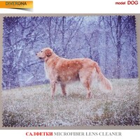 Салфетка для очков из материала микрофибра, плотный материал DOG-1