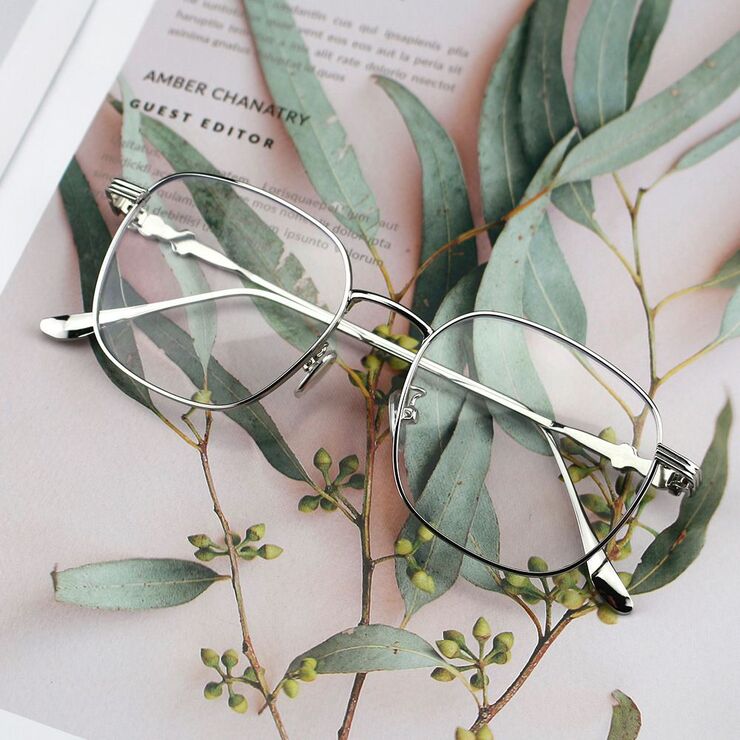 Metal eyeglasses Blue ray cut KY0920 with case