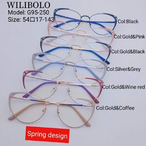 Metal ultrathin frames Wilibolo, with spring hinges G95-250