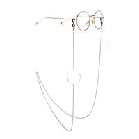 Gold-colored metal non-slip chain, with ring pendant, for glasses and masks GS032