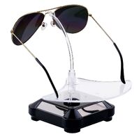 Tabletop glasses and accessories stand - solar powered revolving display ZTY002