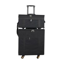 Mobile double box (suitcase, trunk, organizer, display case) on wheels for frames and glasses for 195 slots JS-C201004