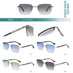 Безободковые солнцезащитные металлические очки с защитой UV-400 и нейлоновыми линзами, с флексом Big City S25646