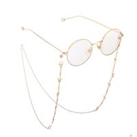 Gold-colored metal non-slip chain, with copper star, for glasses and masks GL745