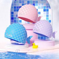 Silicone waterproof swimming cap for kids YM102-YU