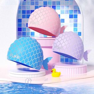 Шапочка для плавания силиконовая водонепроницаемая детская YM102-YU