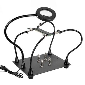 Лупа настольная мультифункциональная с подсветкой W608-XX, увеличение: 5X