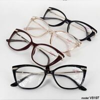 Ready-made plastic frame glasses for women Vizzini V8197, diopters from +1.00 to +4.00