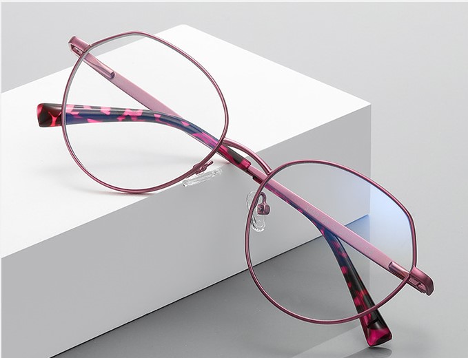 3D colorful whiskeys style metal blue blocker frames for glasses MORE 3052