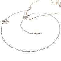Silver-colored metal non-slip chain, with the tree of life, for glasses and masks GL048