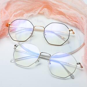 Metal eyeglasses for the distance V8600 with blue ray cut protection, diopters from 0.00 to -6.00, not centered