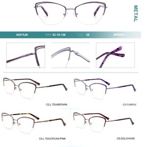 Metal frames for glasses with spring hinges Big City 9007A20