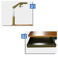 Рабочее место офтальмолога, комбинированный стол C-400, столешница 1200*600 мм 