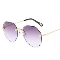 Metal rimless sunglasses with UV400 protection 2885-GT