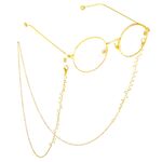 Gold-colored metal non-slip chain, with copper triangle, for glasses and masks GL764