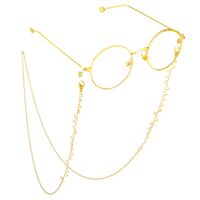 Gold-colored metal non-slip chain, with copper triangle, for glasses and masks GL764