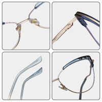 Combined frame (metal + TR90) or glasses with blue light protection, with spring hinges FA87277