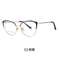 Combined frame (metal + TR90) or glasses with blue light protection, with spring hinges FA87166