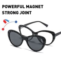 Plastic frame with flex + polarized sun protection magnet clip-on El Dorado EL2350D