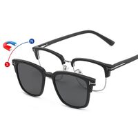 TR90/PC plastic frame + 5 polarized sun protection magnet clip-on set + leather bag El Dorado EL2373