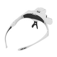 Binocular magnifier with backlight, magnifying glass with head mount 9892B2B-XX, magnification: 1X, 1,5X, 2X, 2,5X, 3,5X