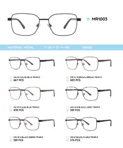 Металлическая оправа с дужками из материала TR-90 MR1003