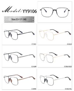 Metal frame with soft nose pad and spring hinges YY9106-DA