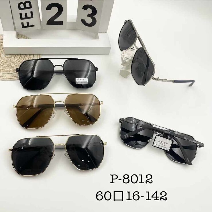 Очки солнцезащитные поляризационные металлические мужские Wilibolo P-8012