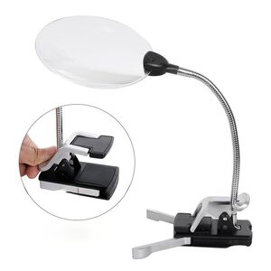 Лупа настольная с подсветкой 130T-XX, увеличение: 4Х, 10Х