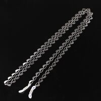 Steel-colored metal non-slip chain, with heart, for glasses and masks GS011