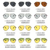 Очки металлические фотохромные с защитой от синего света 2874-GT