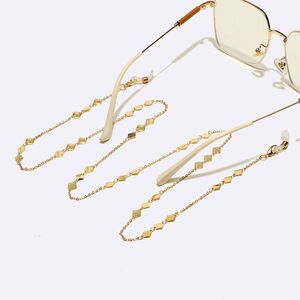 Gold-colored metal non-slip chain, with diamond, for glasses and masks GL1634