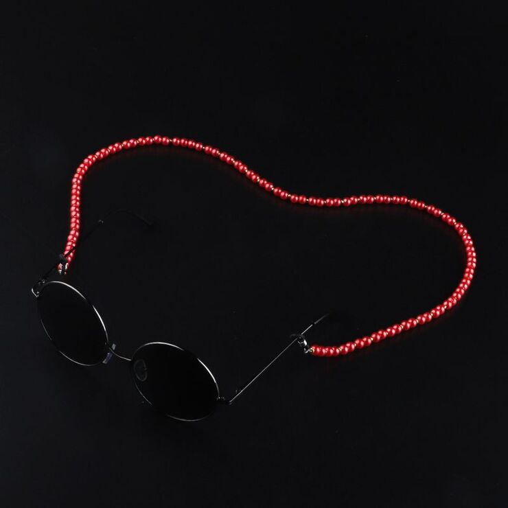 Metal non-slip chain, with artificial pearls, for glasses and masks GL958