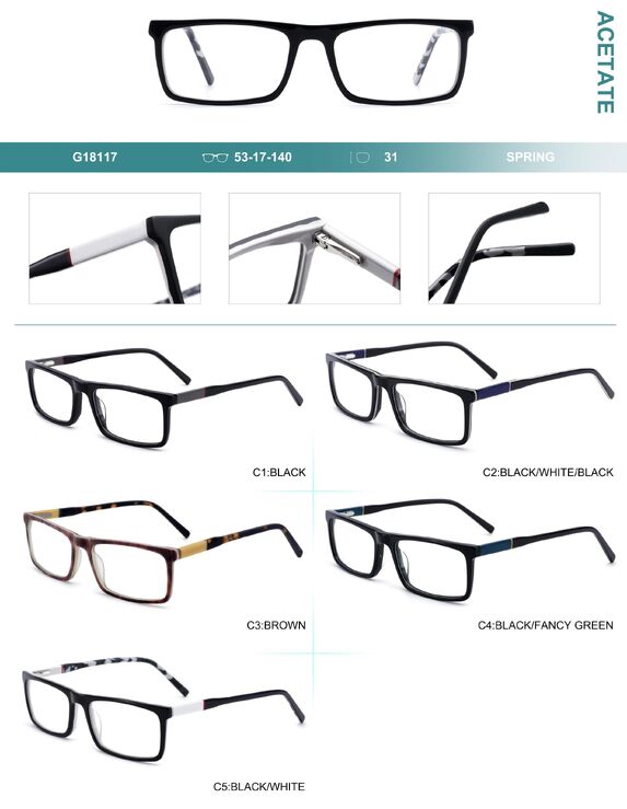 Plastic frames for glasses, acetate material Big City G18117