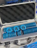 Prism lens set in metal case, 58 pieces