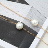 Metal non-slip chain, with pearl beads, for glasses and masks GA066