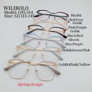 Metal ultrathin women's frames with spring hinges Wilibolo G95-314