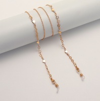 Gold-colored metal non-slip chain, with hollow star and peach heart, for glasses and masks GL1862