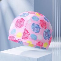 Textile waterproof swimming cap for kids 布帽-1-YU