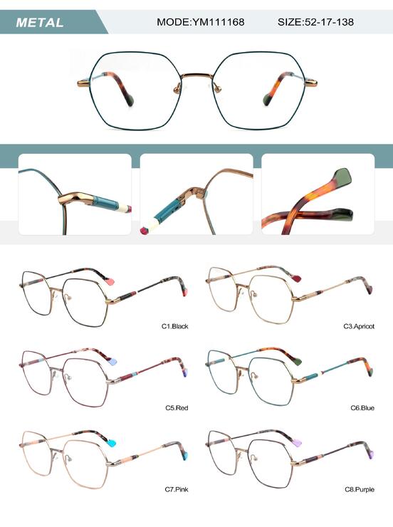 Оправа металлическая женская с флексом YM111168-DA