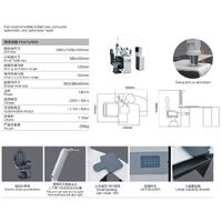 Ophthalmologist workstation, combined table + chair PK-200A, tabletop 1100*400 mm