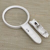 Лупа с универсальной подсветкой, увеличительное стекло с ручкой 6B-9-XX, диаметр 138 мм, увеличение: 1,5Х, 5Х