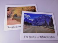 Карта для определения поляризации в очках 002, 15*10 см