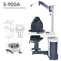 Рабочее место офтальмолога, комбинированный стол с сенсорным управлением + кресло S-900A, столешница 980*410 мм