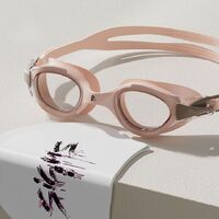 Swimming waterproof anti-fog goggles, with cap, 6612-YU