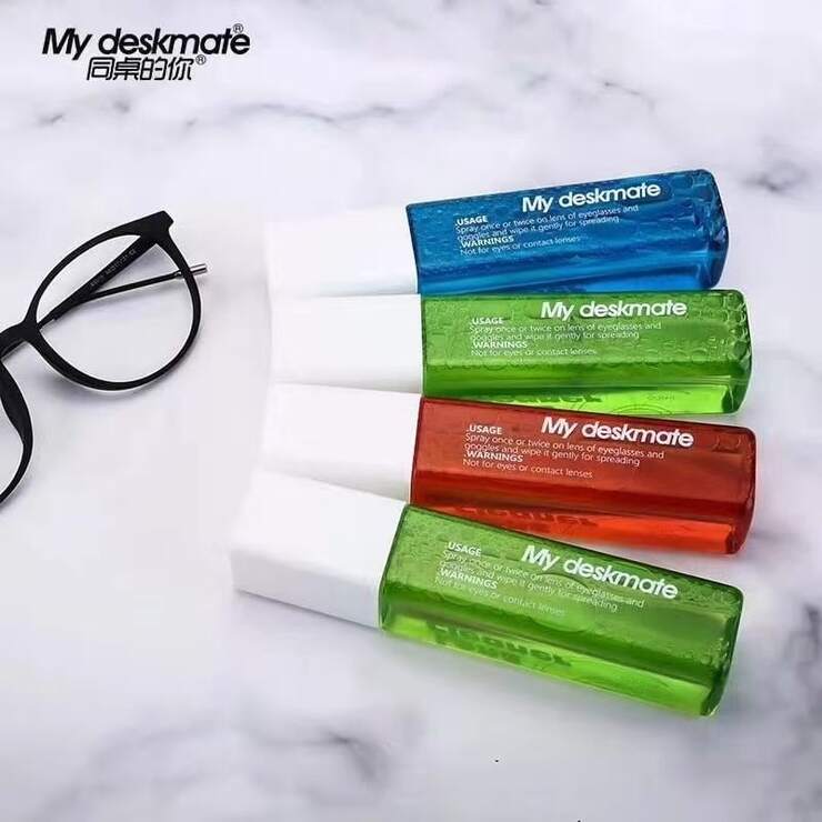 Lenses and glasses cleaning fluid in a square bottle 60 ml My deskmate, 36 pieces in a box