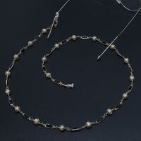 Metal non-slip chain, with cubes, stone and diamond balls, for glasses and masks GL522
