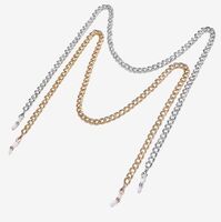 Metal non-slip chain, 2-piece set gold and silver thick, for glasses and masks GM009