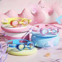 Swimming waterproof anti-fog goggles for kids (3-12 years), set with cap, 503-YU