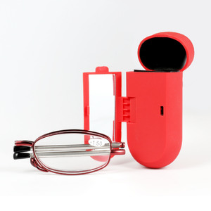 Очки складные металлические для чтения с футляром YL-088